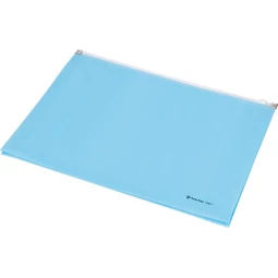 Irattartó tasak cipzáras A/4 Panta Plast, talpas, pasztell kék, ZIP-BAG