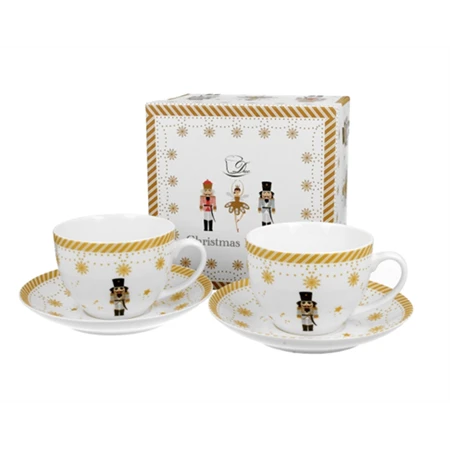 Csésze+alj szett porcelán 2személyes 270ml díszdobozban Christmas Ballerina