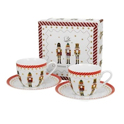 Csésze+alj szett porcelán 2személyes 90ml díszdobozban Christmas Nutcracker