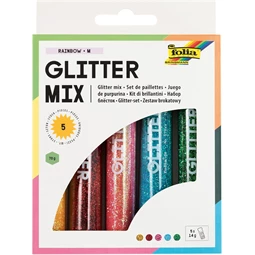 Csillám készlet 5db/csomag glitter, vegyes színek