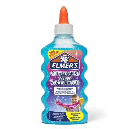 Csillámos ragasztó 177ml ELMERS kék SLIME