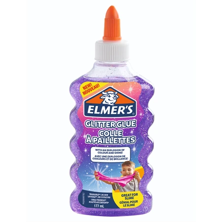 Csillámos ragasztó 177ml ELMERS lila
