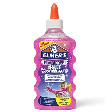 Csillámos ragasztó 177ml ELMERS rózsaszín