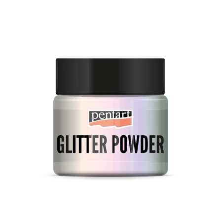 Csillámpor PENTART 19g szivárvány-fehér