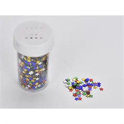 Csillámpor flitter csillagok 30ml  tubusban vegyes szín