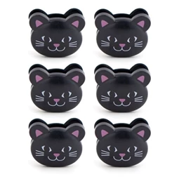 Csipesz, műanyag fekete cicás 1db