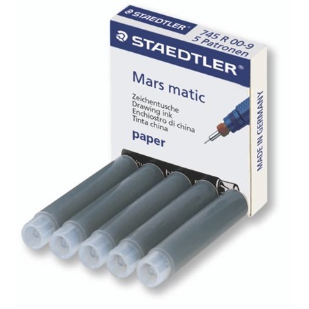 Csőtoll patron STAEDTLER Mars Matic fekete, 5db/csomag