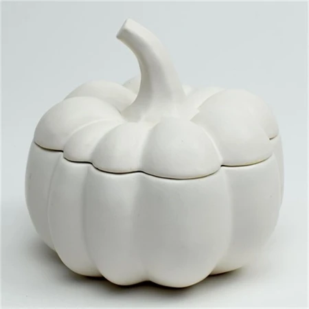 Cukorkatartó tök porcelán 13x14x13 cm fehér