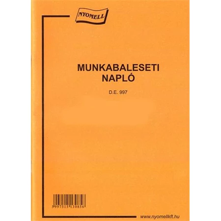 DE.997 Munkabaleseti napló A/5