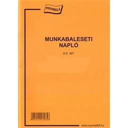 DE.997 Munkabaleseti napló A/5