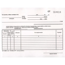 DF.13/B/V Megrendelő tömb A/5 50x3