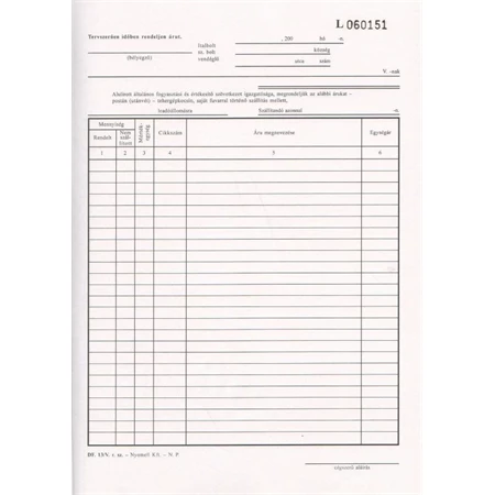 DF.13/V Megrendelő tömb A/4 50x3