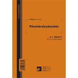 DF.200/d/V Pénztárelszámolás, önindigós 25x2+2 lapos