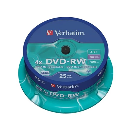 DVD-RW  Verbatim 4X 4,7GB hengeres*25db