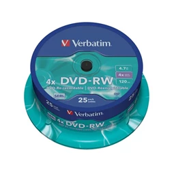 DVD-RW  Verbatim 4X 4,7GB hengeres*25db