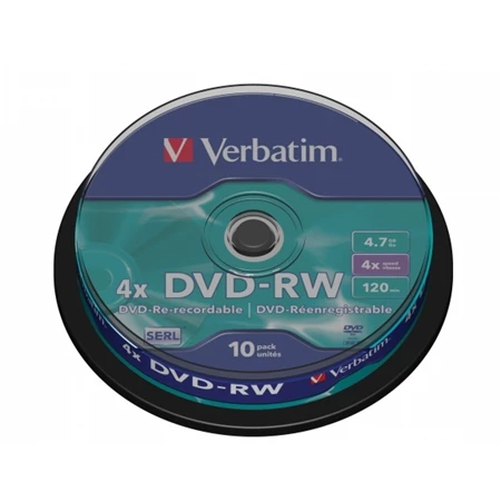 DVD-RW  Verbatim 4X 4,7GB hengeres 10db
