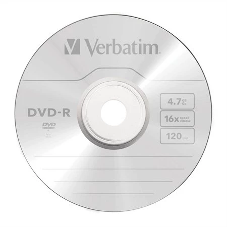 DVD-R Verbatim 4,7 GB, 16x, vékony tokban (AZO)