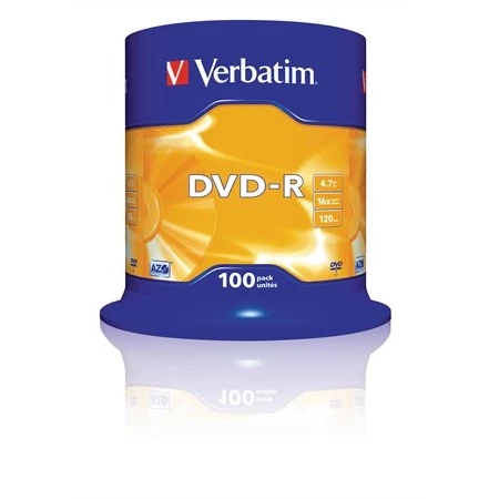DVD-R Verbatim, AZO, 4,7GB, 16X, 100db hengeren