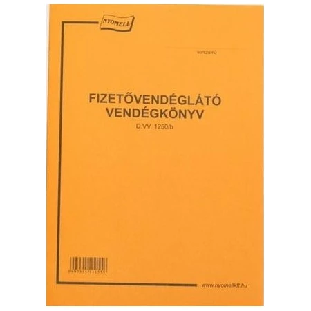 DVV.1250/B Fizetővendéglátó könyv