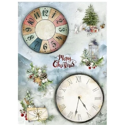 Decoupage rizspapír A/4 Karácsonyi óralap