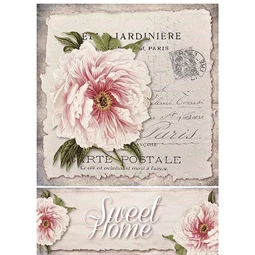 Decoupage rizspapír A/4 Sweet home rose