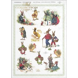 Decoupage rizspapír A/4 Húsvéti Nyuszik