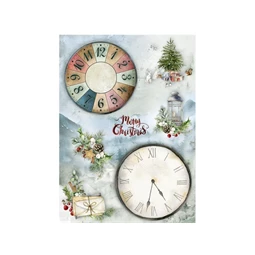 Decoupage rizspapír A/4 Karácsonyi óralap