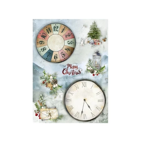Decoupage rizspapír A/4 Karácsonyi óralap