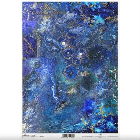Decoupage rizspapír A/4 ásvány kék