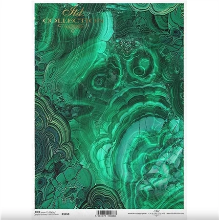 Decoupage rizspapír A/4 ásvány zöld