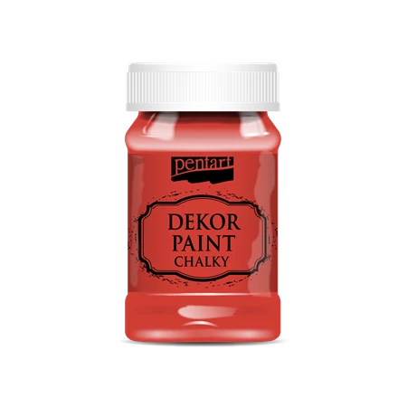 Dekor élénk krétafesték PENTART 100ml piros