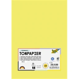 Dekor karton FOLIA A/4 130gr citromsárga 100db/cs