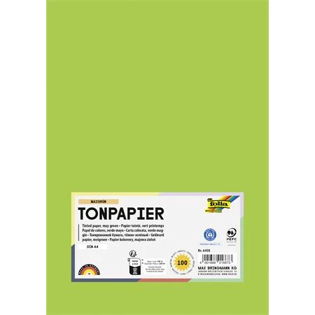 Dekor karton FOLIA A/4 130gr május zöld 100db/cs