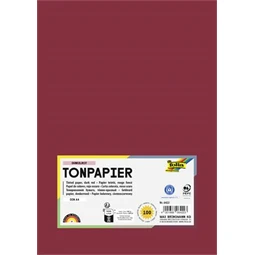 Dekor karton FOLIA A/4 130gr sötétpiros 100db/cs