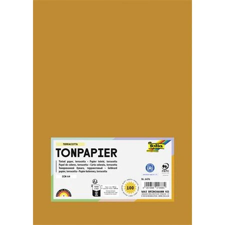 Dekor karton FOLIA A/4 130gr terracota 100db/cs