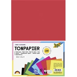 Dekor karton FOLIA A/4 130gr vegyes színek 100db/cs 10x10 lap