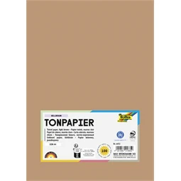 Dekor karton FOLIA A/4 130gr világos barna 100db/cs