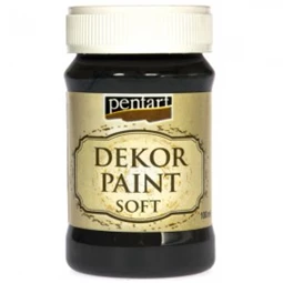 Dekor lágy krétafesték PENTART 100ml fekete