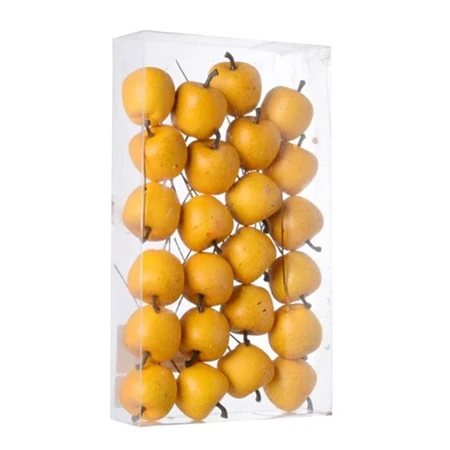 Dekoráció Alma polyfoam 3,5 cm sárga, piros 24db/csomag