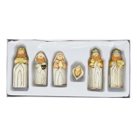 Dekoráció Betlehem poly 3,3x8,7x cm színes 6db/csomag