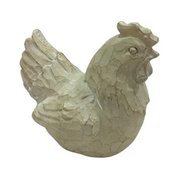 Dekoráció Kakas, tyúk 8x5x9 cm barna - bézs 2 féle 1db poly