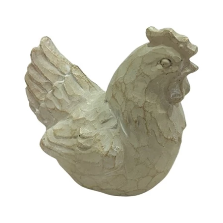 Dekoráció Kakas, tyúk 8x5x9 cm barna - bézs 2 féle 1db poly