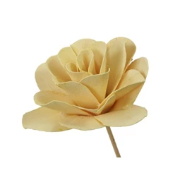 Dekoráció Rózsa betűzős fa 8 cm krém 15db/csomag