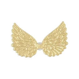 Dekoráció angyalszárny, textil, 6,5 cm, arany 6db/csomag öntapadó korongga