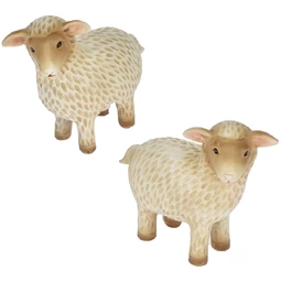 Dekoráció bárány álló poly 10x4x9,2cm bézs 2 féle 1db