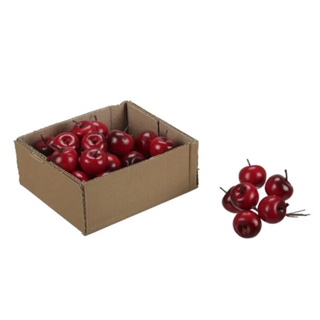 Dekoráció betűző alma poly 3,5cm+9cm, piros 36db/csomag