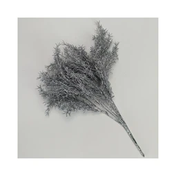 Dekoráció betűző asparagus csokor, glitteres 40x20cm ezüst