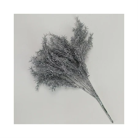 Dekoráció betűző asparagus csokor, glitteres 40x20cm ezüst