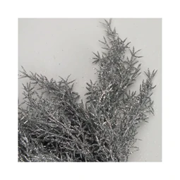 Dekoráció betűző asparagus csokor, glitteres 40x20cm ezüst