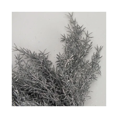 Dekoráció betűző asparagus csokor, glitteres 40x20cm ezüst